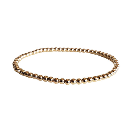 Ball bracelet 3mm gold 14K