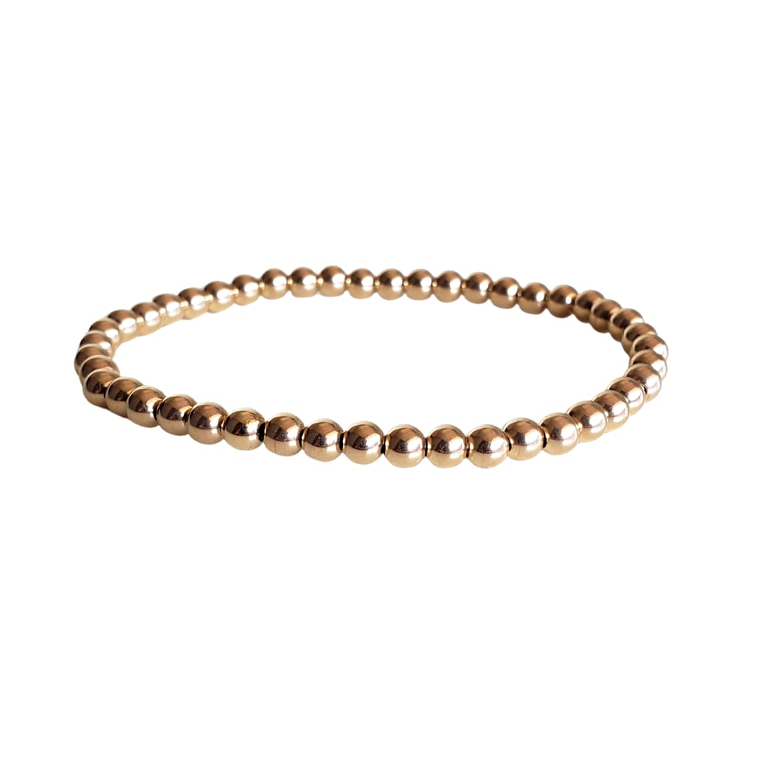 Ball bracelet 4mm gold 14K