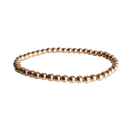 Ball bracelet 4mm gold 14K