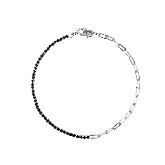 Duo Black Silver Bracelet