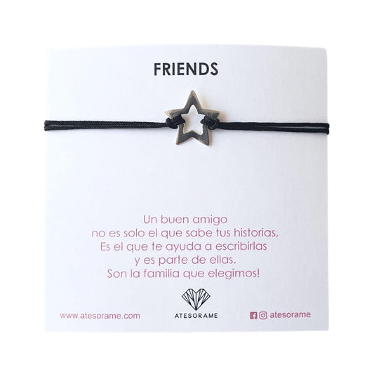 Black Super Star Silk Thread Bracelet