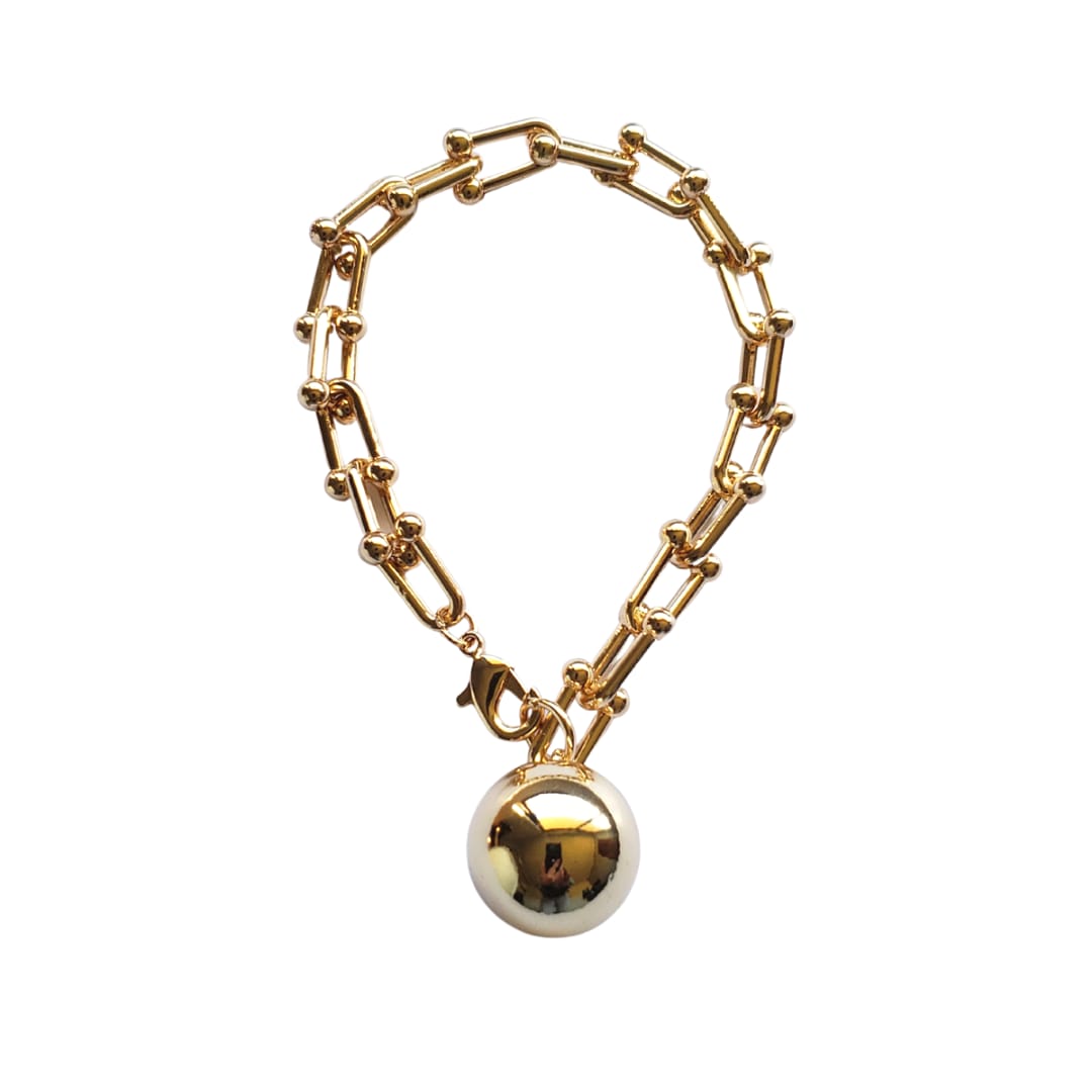 Gold Maxi Dome Bracelet