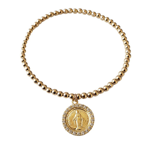 Virgin of the rays bracelet 14K gold