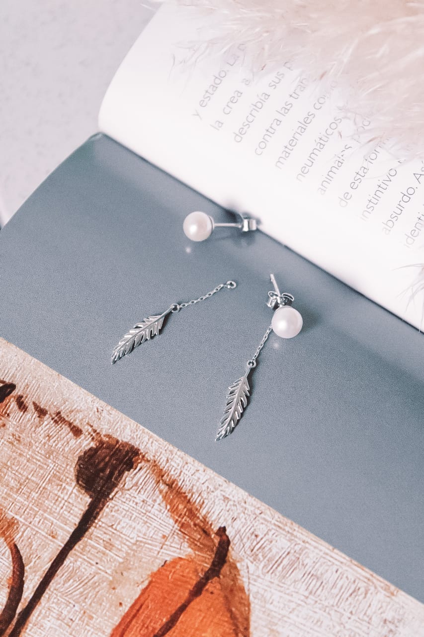 Cultured pearl earrings freedom silver