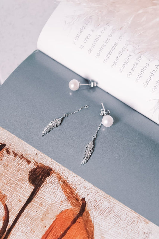 Cultured pearl earrings freedom silver