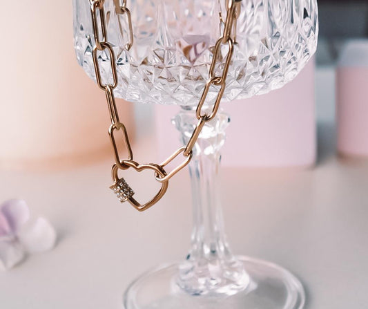 Chain Heart Gold Necklace