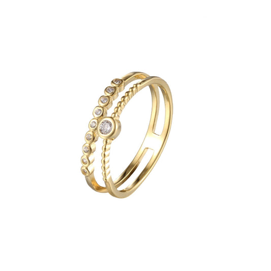 Sofia Double Gold Ring 