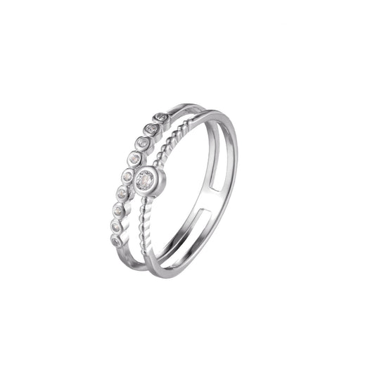 Sofia Double Silver Ring