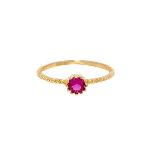 Mia Cristal Rubi Gold Ring 