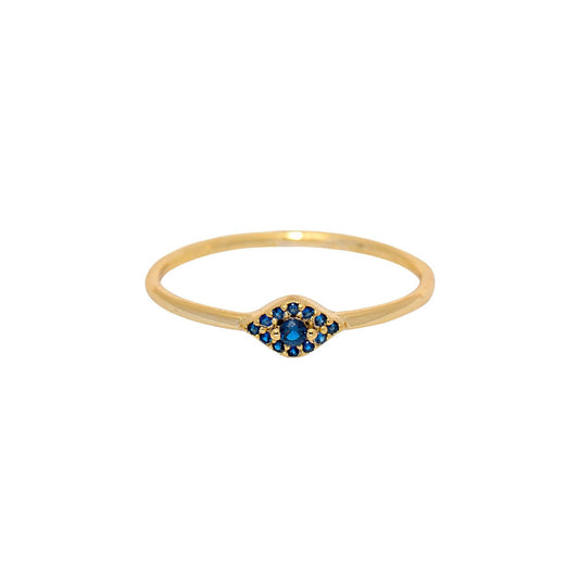 Gold Turkish Eye Ring 