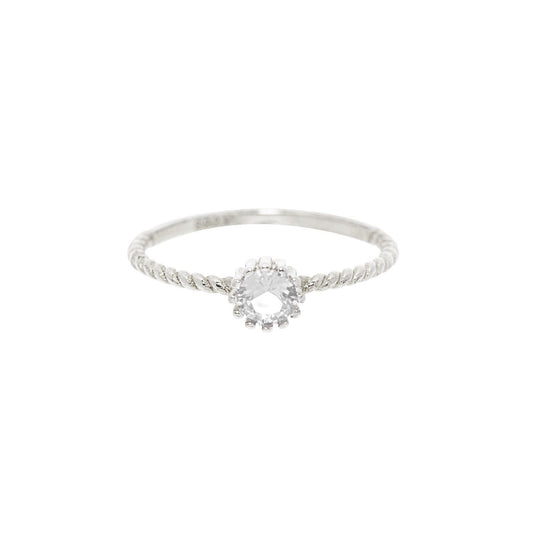 Mia Silver Crystal Ring