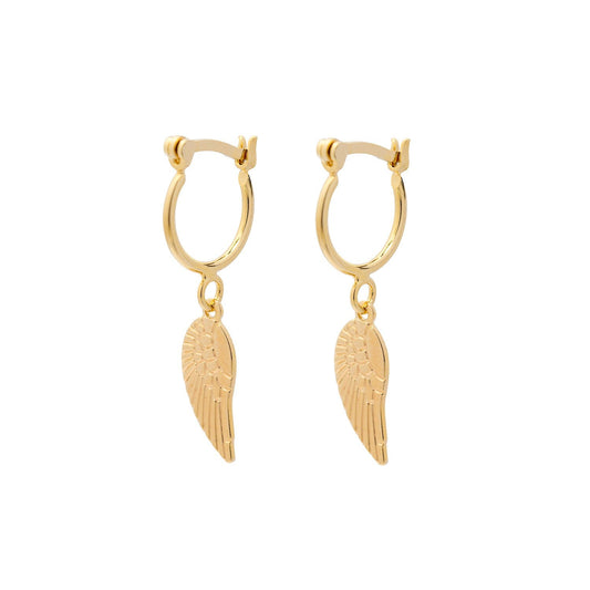 Gold Wing Hoops