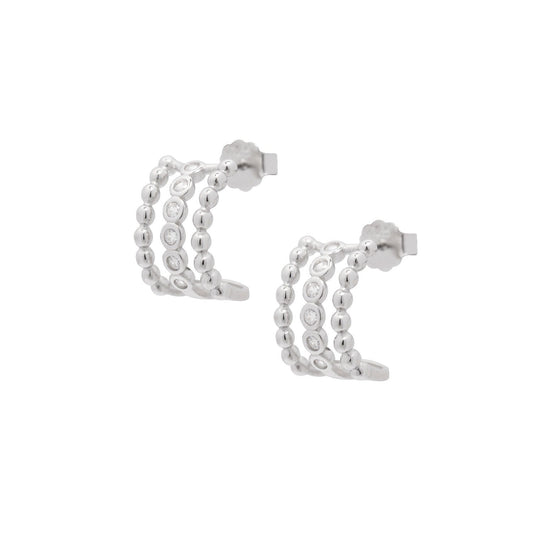 Zoe Silver Hoops 