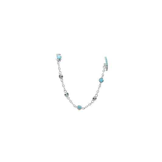 Silver Turquoise Nina Hoop