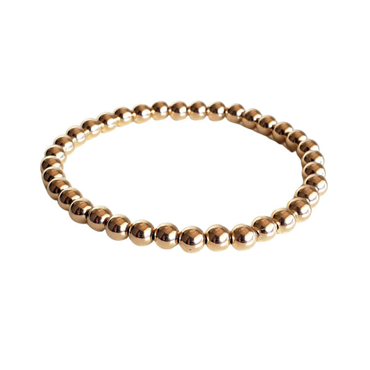 Ball bracelet 5mm gold 14K